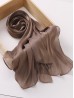 Solid Color Silk Feeling Scarf